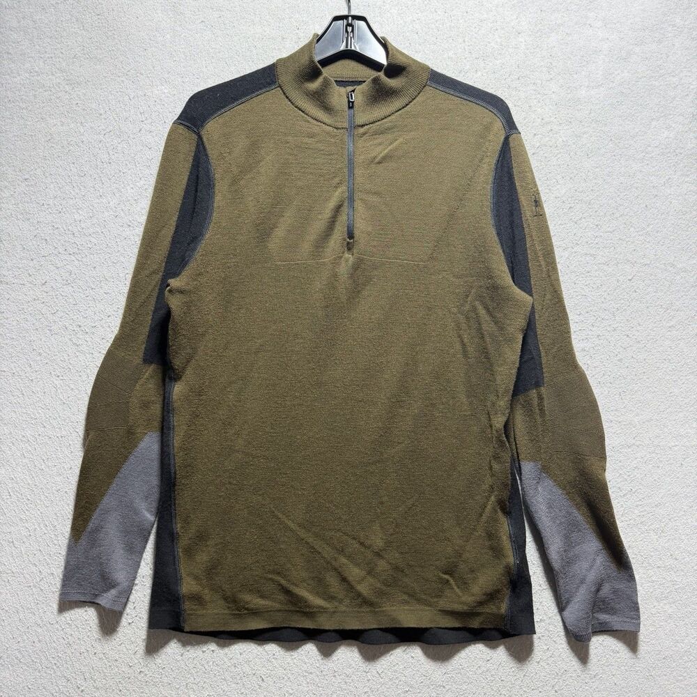 Smartwool Intraknit Thermal Merino 250 1/4 Zip BaseLayer Men’s Large Multicolor